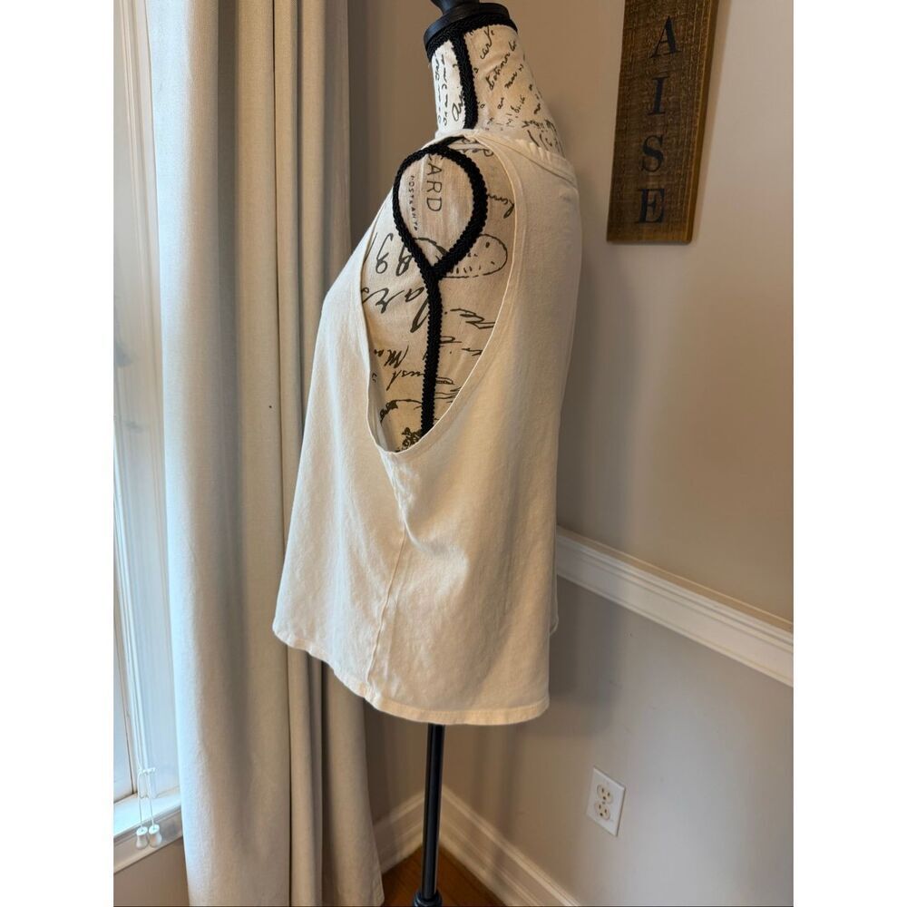United By Blue Women's Impact Collection Organic Cotton Hemp Tank Top White XL - Picture 4 of 8